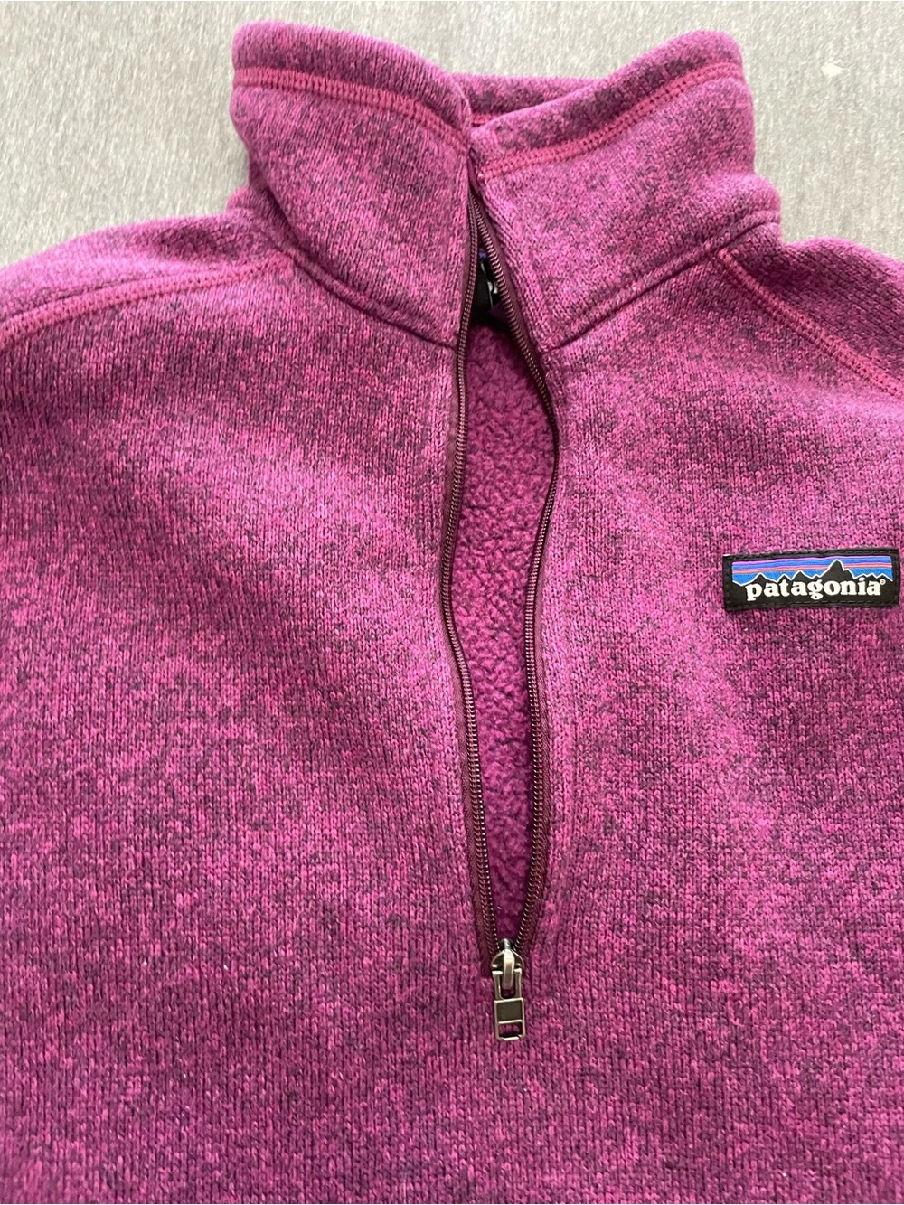 Patagonia Better Sweater 1/4 Zip Fleece Pullover Violet Red Dark Currant M - Picture 5 of 8